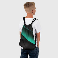 Рюкзак-мешок Абстрактная зеленая текстура, цвет: 3D-принт — фото 2