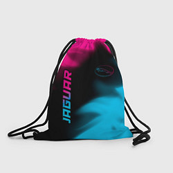 Рюкзак-мешок Jaguar - neon gradient: надпись, символ, цвет: 3D-принт