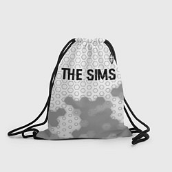 Рюкзак-мешок The Sims glitch на светлом фоне: символ сверху, цвет: 3D-принт