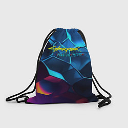 Рюкзак-мешок Cyberpunk 2077 neon style, цвет: 3D-принт