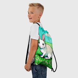 Рюкзак-мешок Заяц на лугу рисунок, цвет: 3D-принт — фото 2