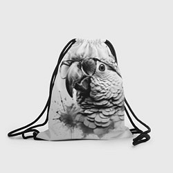 Рюкзак-мешок Попугай ара в старинных очках, цвет: 3D-принт