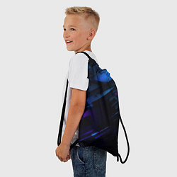 Рюкзак-мешок Синие и фиолетовые оттенки, цвет: 3D-принт — фото 2