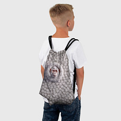 Рюкзак-мешок Забавная белая обезьяна, цвет: 3D-принт — фото 2