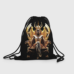 Рюкзак-мешок Египтянка на золотом троне, цвет: 3D-принт