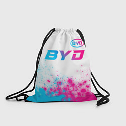 Рюкзак-мешок BYD neon gradient style: символ сверху, цвет: 3D-принт