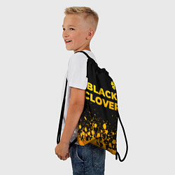Рюкзак-мешок Black Clover - gold gradient: символ сверху, цвет: 3D-принт — фото 2