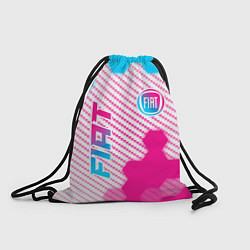 Рюкзак-мешок Fiat neon gradient style: надпись, символ, цвет: 3D-принт