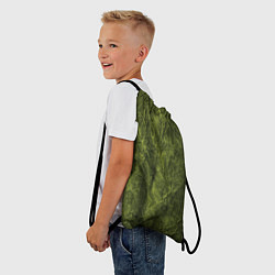 Рюкзак-мешок Мятая зеленая ткань, цвет: 3D-принт — фото 2