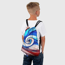 Рюкзак-мешок Волны в цвете флага РФ, цвет: 3D-принт — фото 2