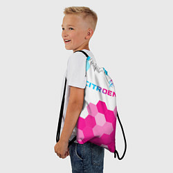 Рюкзак-мешок Citroen neon gradient style: символ сверху, цвет: 3D-принт — фото 2