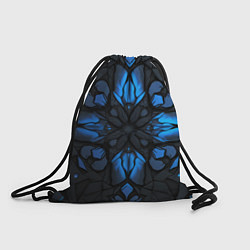 Рюкзак-мешок Синий абстрактный узор на плитах, цвет: 3D-принт