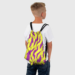 Рюкзак-мешок Кислотный тигр паттерн, цвет: 3D-принт — фото 2
