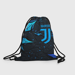 Рюкзак-мешок Juventus abstract blue logo, цвет: 3D-принт