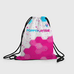 Рюкзак-мешок Poppy Playtime neon gradient style: символ сверху, цвет: 3D-принт