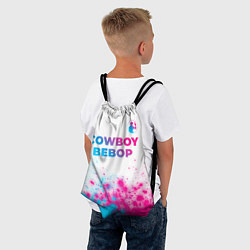 Рюкзак-мешок Cowboy Bebop neon gradient style: символ сверху, цвет: 3D-принт — фото 2
