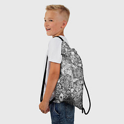 Рюкзак-мешок Черно-белый мозаичный узор, цвет: 3D-принт — фото 2