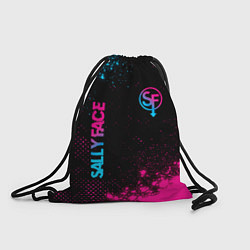 Рюкзак-мешок Sally Face - neon gradient: надпись, символ, цвет: 3D-принт