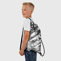 Рюкзак-мешок Черно-белые штрихи, цвет: 3D-принт — фото 2