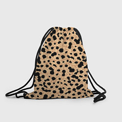 Рюкзак-мешок Пятнистый паттерн светло-коричневый, цвет: 3D-принт