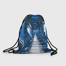 Рюкзак-мешок Синяя комната киберпанк, цвет: 3D-принт