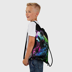 Рюкзак-мешок Панда в краске, цвет: 3D-принт — фото 2