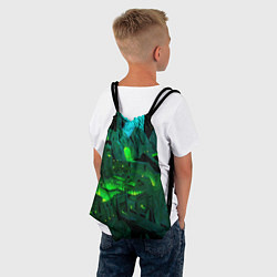 Рюкзак-мешок Зелёный город, цвет: 3D-принт — фото 2