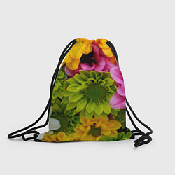 Рюкзак-мешок Паттерн цветочный, цвет: 3D-принт