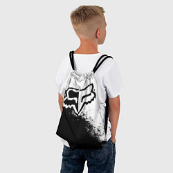 Рюкзак-мешок Fox motocross - черно-белые пятна, цвет: 3D-принт — фото 2