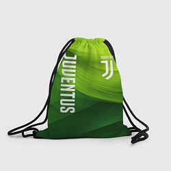Рюкзак-мешок Ювентус лого на зеленом фоне, цвет: 3D-принт
