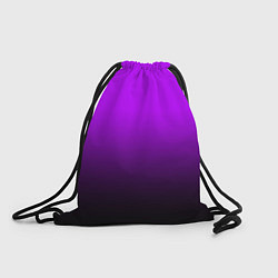 Рюкзак-мешок Градиент фиолетово-чёрный, цвет: 3D-принт