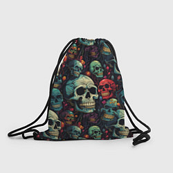 Рюкзак-мешок Милый skull, цвет: 3D-принт