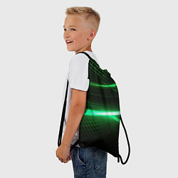 Рюкзак-мешок Зеленый неоновый свет, цвет: 3D-принт — фото 2