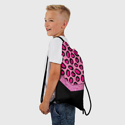 Рюкзак-мешок Розовый леопард и блестки принт, цвет: 3D-принт — фото 2