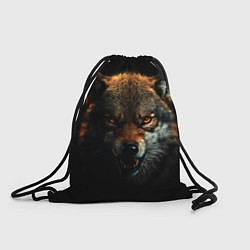 Рюкзак-мешок Оскал дикого волка, цвет: 3D-принт