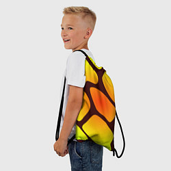 Рюкзак-мешок Коричневая сеть с цветными пятнами, цвет: 3D-принт — фото 2