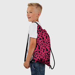 Рюкзак-мешок Пятнистый паттерн розовый, цвет: 3D-принт — фото 2