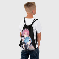 Рюкзак-мешок Re: zero - близняшки горничные, цвет: 3D-принт — фото 2