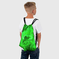 Рюкзак-мешок Geometry green, цвет: 3D-принт — фото 2