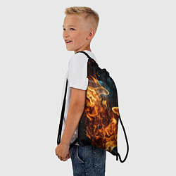 Рюкзак-мешок Пламя огня фон, цвет: 3D-принт — фото 2