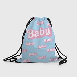 Рюкзак-мешок Baby - Barbie style: blue pattern, цвет: 3D-принт