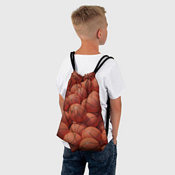 Рюкзак-мешок Узор с баскетбольными мячами, цвет: 3D-принт — фото 2