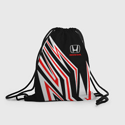 Рюкзак-мешок Хонда - белый и красный, цвет: 3D-принт