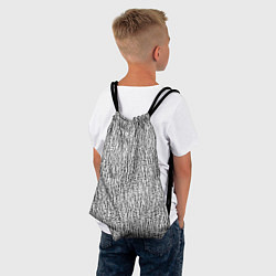 Рюкзак-мешок Текстура черные вкрапления на белом, цвет: 3D-принт — фото 2