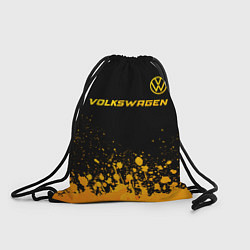 Рюкзак-мешок Volkswagen - gold gradient: символ сверху, цвет: 3D-принт