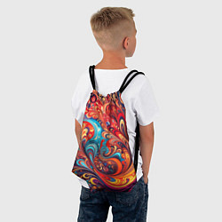 Рюкзак-мешок Новая гжель, цвет: 3D-принт — фото 2