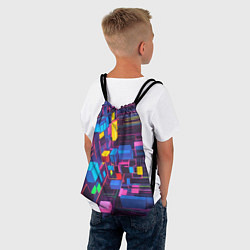 Рюкзак-мешок Пространство с кубами, цвет: 3D-принт — фото 2