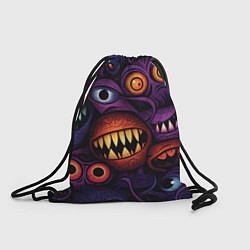 Рюкзак-мешок Хэллоуинские зубастики, цвет: 3D-принт