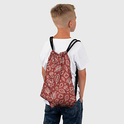 Рюкзак-мешок Осень - бордовый 2, цвет: 3D-принт — фото 2
