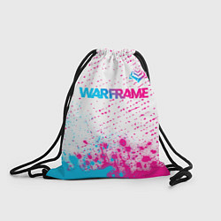 Рюкзак-мешок Warframe neon gradient style: символ сверху, цвет: 3D-принт